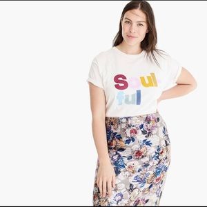 J Crew Soulful Graphic T-Shirt | Size Medium